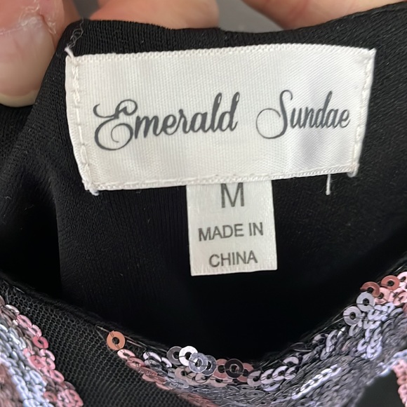 Sequin Evening Mini dress. Size M - Picture 3 of 6